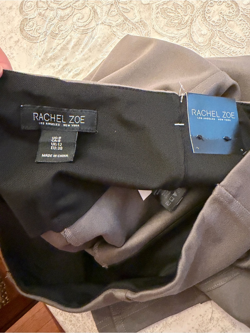 NWT Rachel Zoe Taupe Tummy Control Slimming Pants Size 8 - Picture 11 of 17